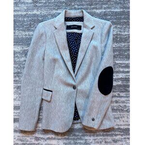 Zara Collection Blazer Light Grey Herringbone